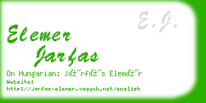 elemer jarfas business card